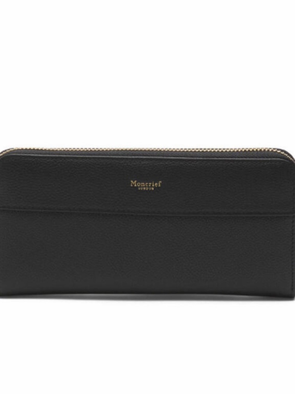 Moncrieff London Black Leather Zip Wallet